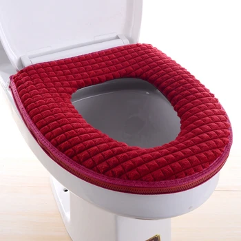 

Bathroom Accessories Toilet Seat Cover Soft Warm Plush Winter Toilet Cover Seat Lid Pad Home Decoration