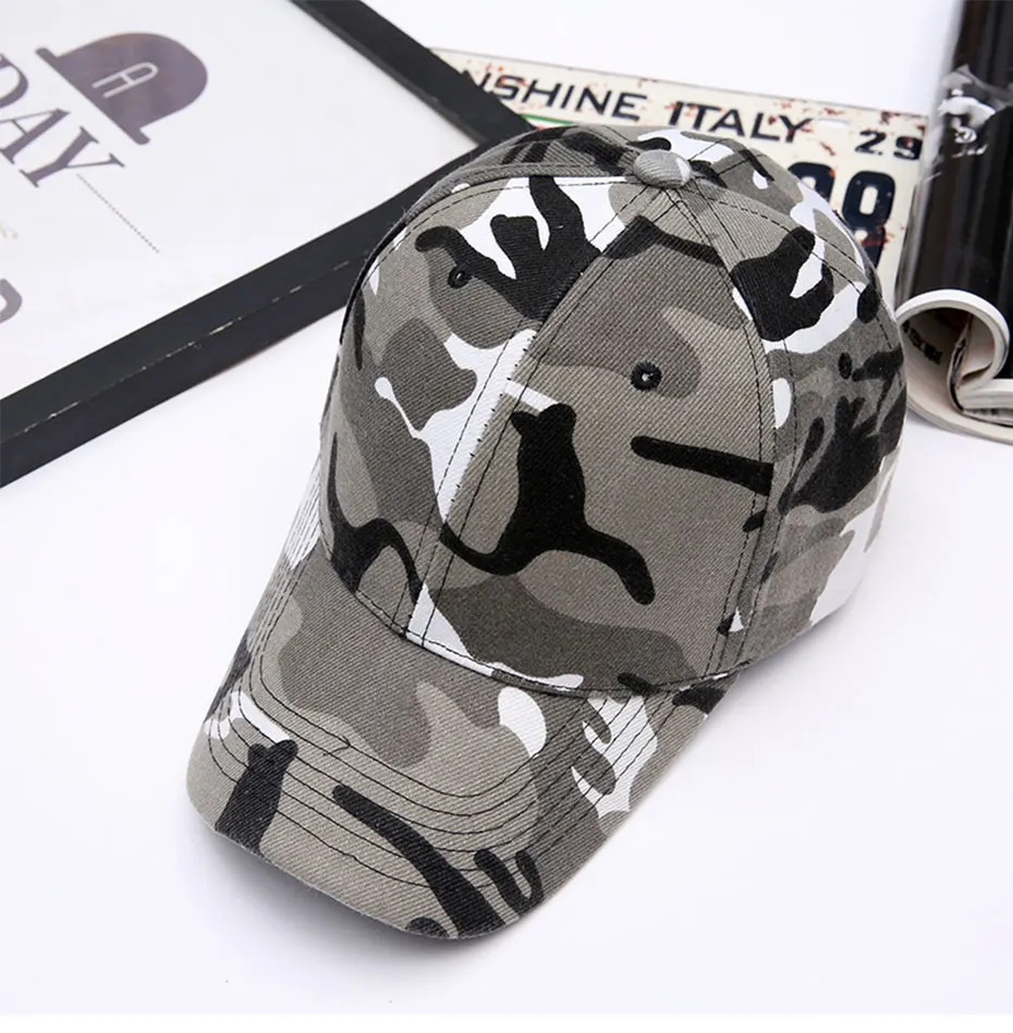 Летняя простая модная бейсболка камуфляжная унисекс Snapback шляпы регулируемая Женская Мужская шляпа Весенняя Повседневная Кепка s