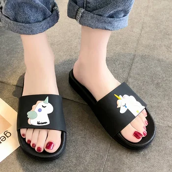 

Summer Slides Women Slippers Cartoon Animal Cute Unicorn Beach Slides Soft Sole Slide Sandals Women Ladies Girls Fashion Shoes