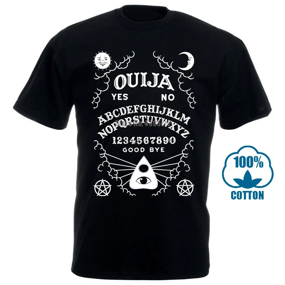 Новинка! Ouija доска футболка черный убить оккультный дух пентаграмма звезда