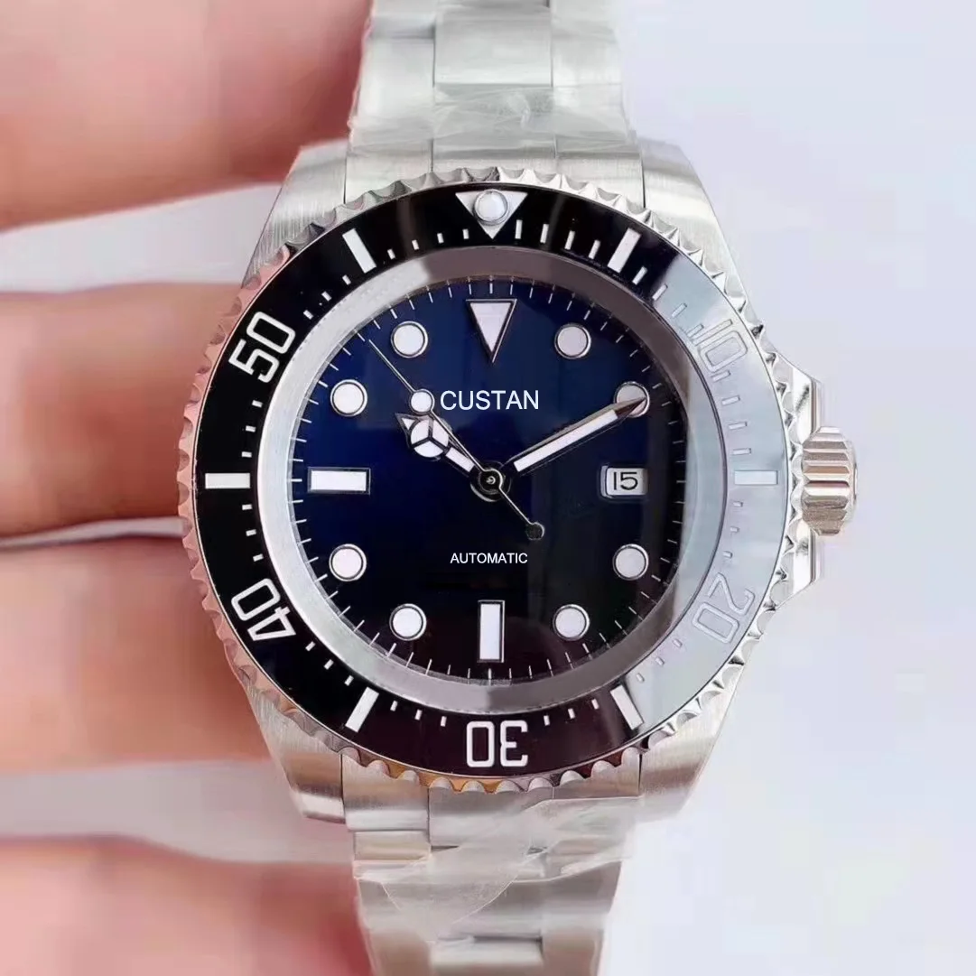 Deep Diving Men's Watch Miyota 8215 Sapphire Crystal Bezel Ceramic Blue Luminous 43mm Automatic Mechanical Watches Man Clock | Наручные