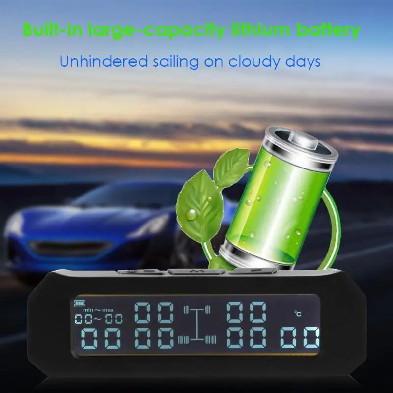 VODOOL Smart 6 шин для автомобильных грузовиков TPMS система контроля давления в шинах ЖК-цифровой дисплей шины сигнализация давления с 6 внешними датчиками