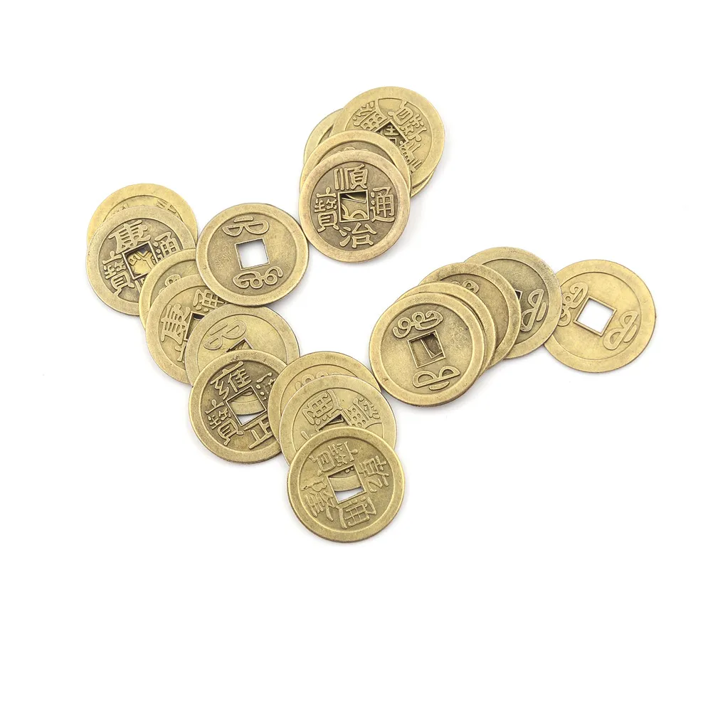 20PCS/Lot Zinc Alloy Lucky Fortune Feng Shui Antique Chinese Ancient Money Coin For Home Collection