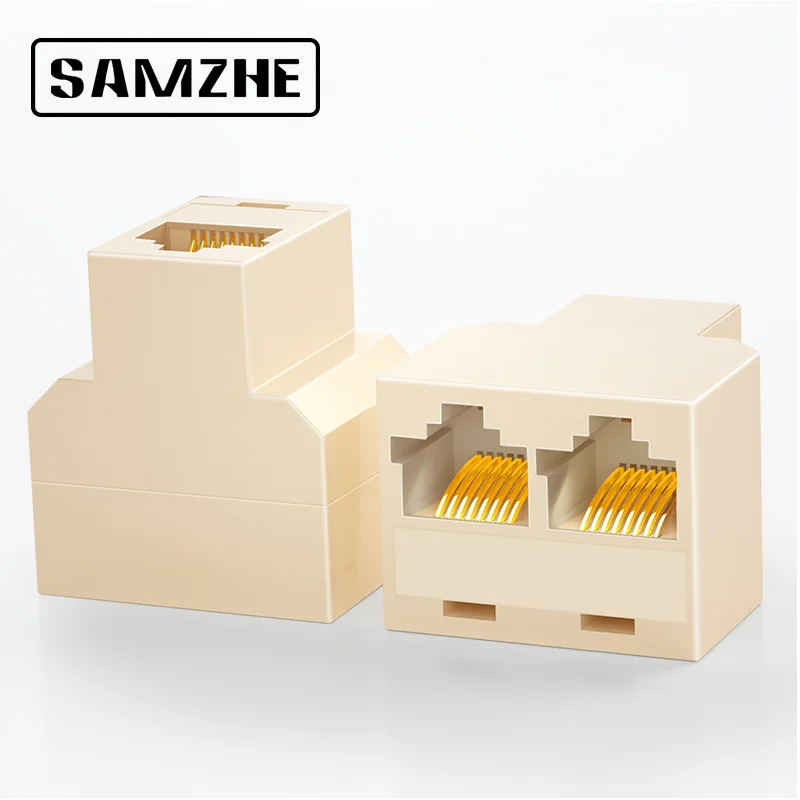SAMZHE Ethernet RJ45 Кабельный адаптер Lan удлинитель сплиттер для интернет кабеля