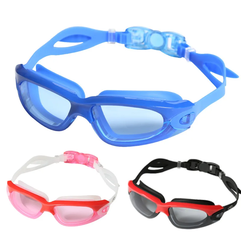 

[Boxed Goggles] Adult Men And Women Plain Glass Diving Mask Waterproof Anti-fog High-definition Comfortable Silica Gel Swimming