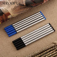 10 шт./партия 0,5 мм металлические шариковые ручки заправки 11 см длина для Бизнес офиса шариковые ручки заправки школьные принадлежности канцелярские принадлежности