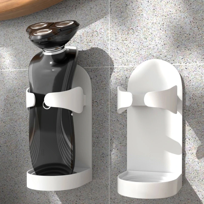 Razor Holder Bathroom Storage Hooks Toothbrush Self-adhesive Stand Punch Free Traceless Electric Shaving Brush Holder Organizer Image 8