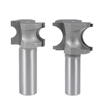 

uxcell Router Bit 1/2 Shank Half Round End Mill, 2 Flute Bull Nose Grooving Carbide for Woodworking Engraving Edge Trimmer