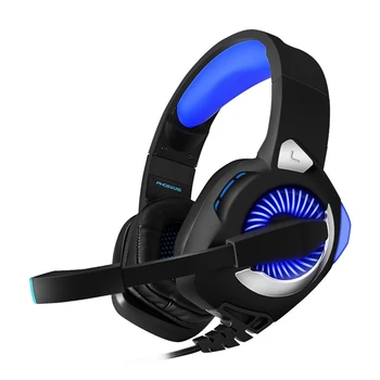 

Phoinikas H-9 Gaming Headset 3.5Mm Music Stereo Bass Deep Ps4 Computer With Microphone Headphones Black + Blue Plastic