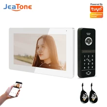 

Jeatone 960P Video Intercom System Home WiFi Password Card Unlock Apartment Villa Video Call Entry Phone Doorbell Tuya 4Wires