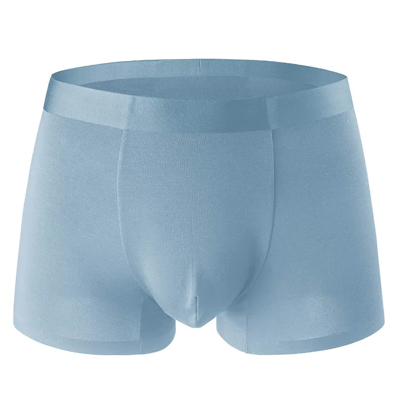 IYUNYI 4pcs/lot Seamless Men Underwear Luxury Silk Boxers Shorts 3D Crotch Men's Underpants Sexy Bikini Male Panties Boxers