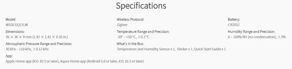 Aqara умный датчик давления воздуха Hu mi dity датчик окружающей среды ZigBee Беспроводное управление работает с mi jia mi Home App