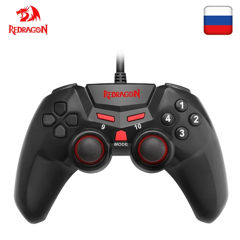 Redragon SEYMUR2 G806-1 12 кнопочный проводной геймпад для Xbox 360 nintendo Switch Playstation PC PS2 PS3 контроллер Джойстик триггер