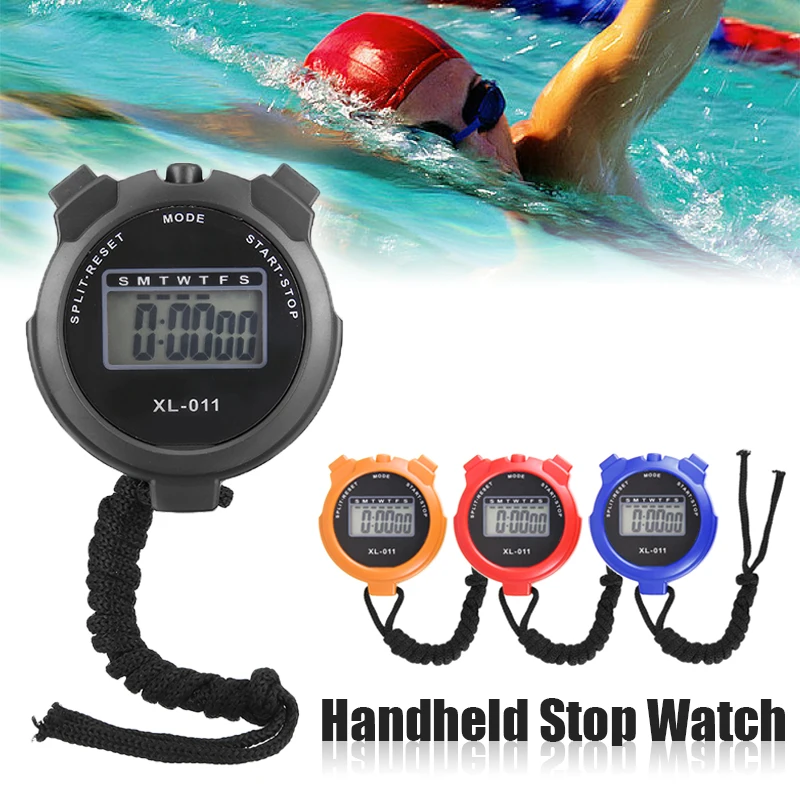 XL011PortableHandheldDigitalDisplaySportsStopWatchFitnessTimerCounterWStopwatch