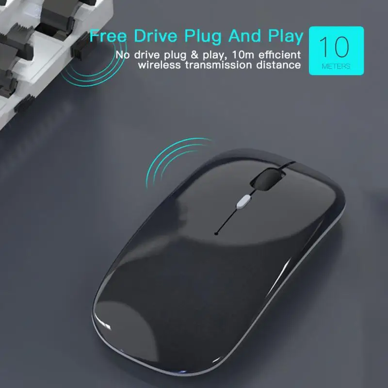 9 типов 2 4 Ghz беспроводная мышь Bluetooth игровая RGB компьютерная Бесшумная 1600 DPI для ПК