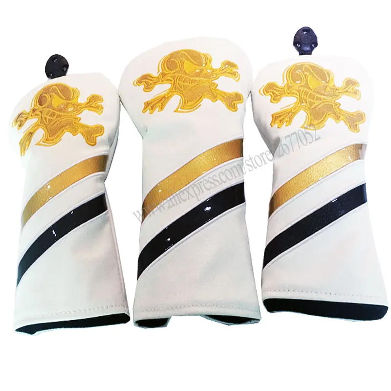 1 3 5 headcover Новинка, унисекс, головной убор водителя для гольфа, желтый череп, высокое качество, головной убор для гольфа, 135 дерево, головной убор для клюшек водителя, Cooyute - Цвет: 1 3 5 headcover