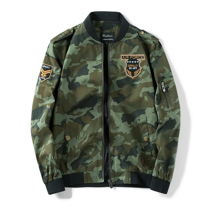 

Hot Selling Autumn And Winter Large Size Men Jacket Camouflage Coat kong jun fu Baseball Uniform Jacket