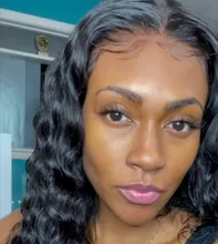 Pelucas de cabello humano brasileño suelto con frente de onda de encaje profundo para mujeres negras, prearrancado, 360, peluca con cierre de encaje Remy 4x4