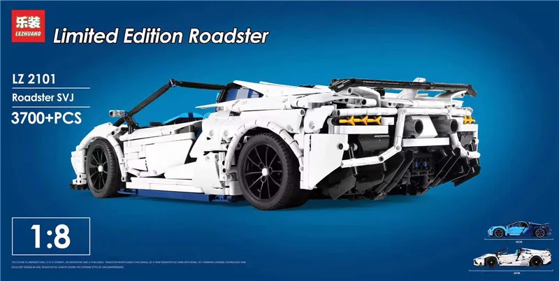DHL LZ 2101 3700 шт. Ограниченная серия Roadster Moc Aventador модель спортивного автомобиля строительный блок кирпичи рождественские подарки на день рождения игрушки