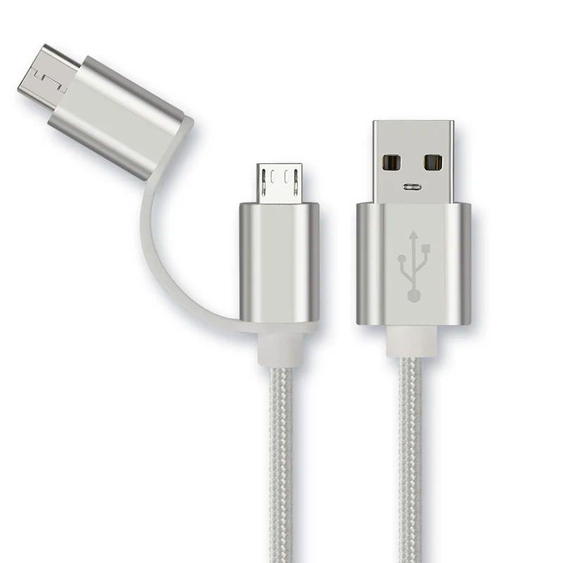 Кабель 2 в 1 usb type C Micro USB кабель для быстрой зарядки дата USB C Micro USB кабель для MacBook Xiaomi huawei Android C203