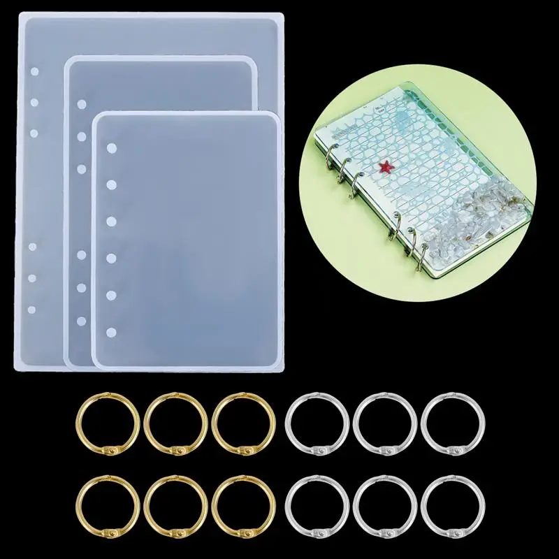 DIY Notebook Cover Silicone Mould For DIY Crystal Epoxy Resin Molds Transparent Book Creative Gift Resin Casting Molds