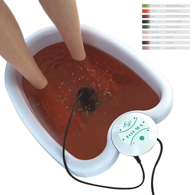 Automatic Heating Foot Bath Electric Mini Foot Spa Bath Massager Machines Detox Ionic Cleanse Vibrat FootBath Whirlpool Arrays Aqua Pressotherapy Therapy