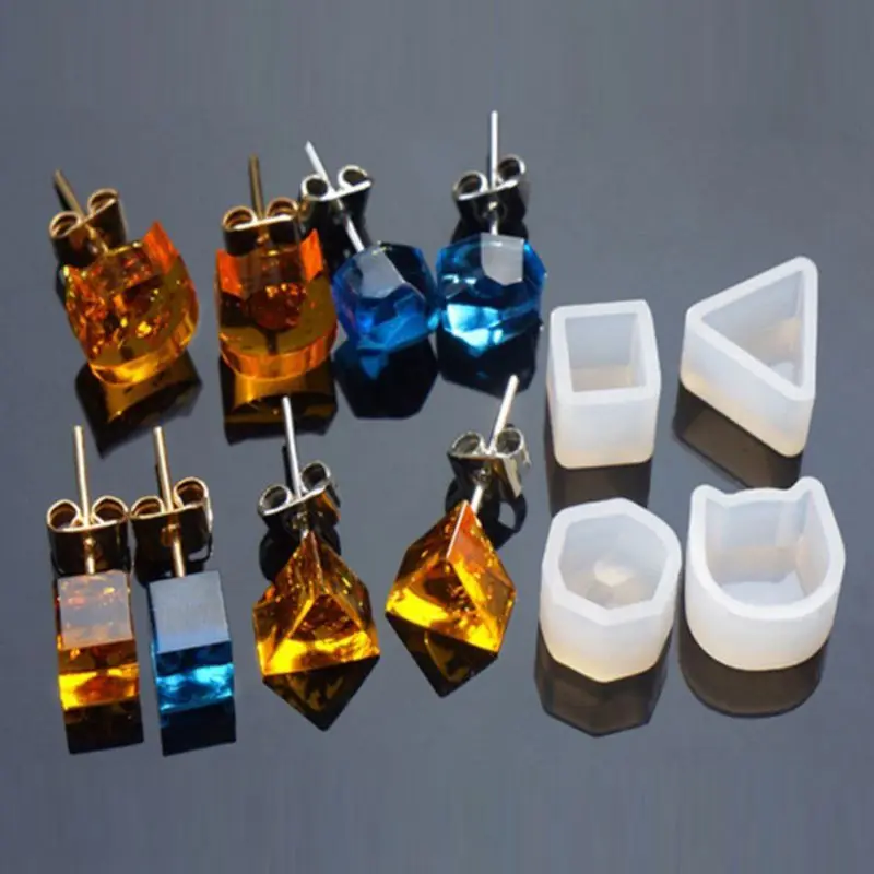 

16Pcs Tiny Silicone Jewelry Earring Necklace Pendant Mold Casting Epoxy Resin Jewelry Tools
