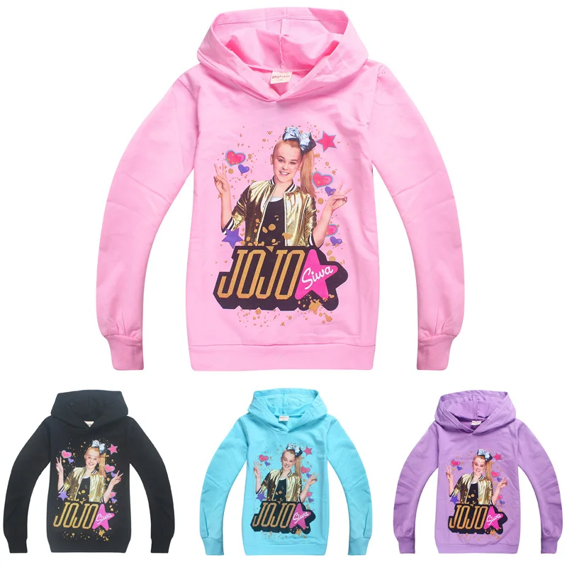 Хлопковая толстовка с длинным рукавом для девочек JOJO Siwa куртка свитшоты топы на