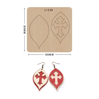 

SMVAUON Earring Scrapbooking Wooden Mold Leather Mold Die-Cut Crafts Compatible with Most Die-Cut Machines