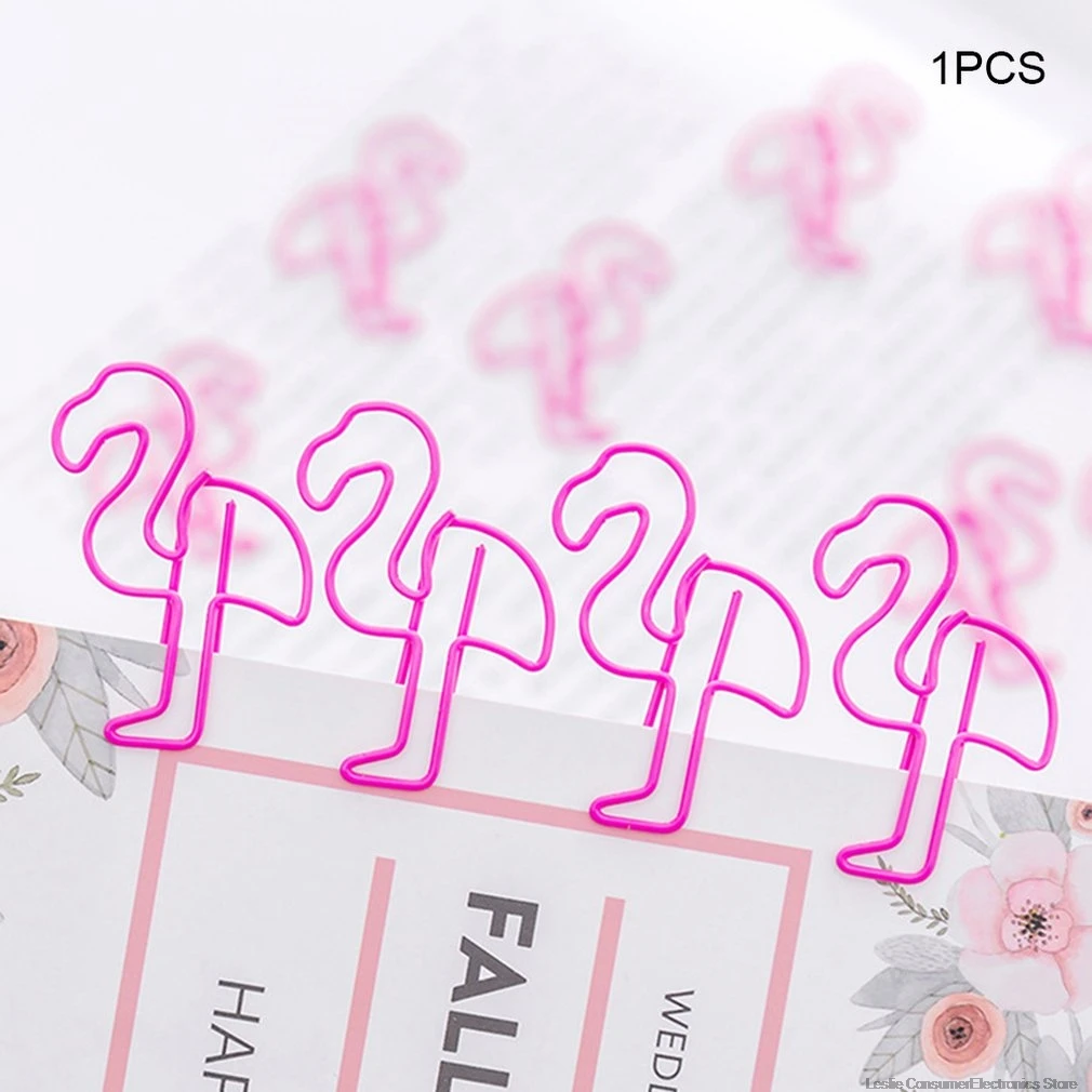 Мультфильм Розовый фламинго металлическая Закладка миниатюрный зажим для бумаги Книга Школьные маркеры офисные поставки девушка сердце розовый дропшиппинг Горячая