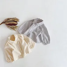 Детская рубашка одежда Демисезонная женская обувь на цельнолитой подошве; Цвет для девочек с хлопковым воротником Одежда для маленьких мальчиков и девочек младенческой свободные все-матч Блузка с длинными рукавами рубашки для мальчиков Детская рубашка одежда Демисезонная женская обувь на цельнолитой подошве; Цвет для девочек с хлопковым воротником Одежда для маленьких мальчиков и девочек младенческой свободные все-матч Блузка с длинными рукавами рубашки для мальчиков