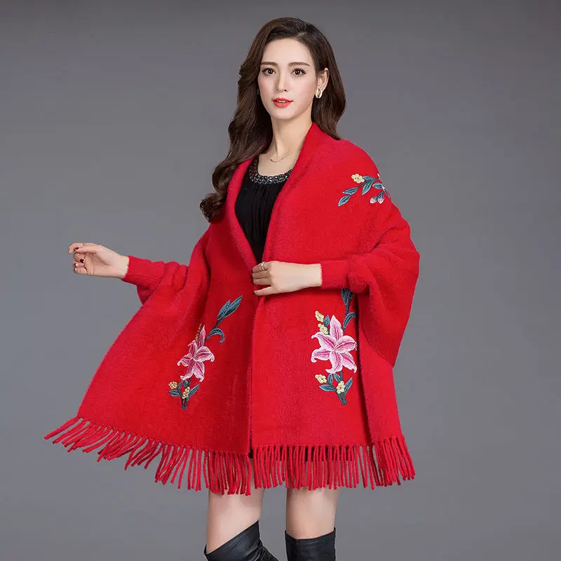 #Special Offers artificial mink fur 2019 autumn and winter thickened mink warm shawl coat female new cheongsam dress scarf scarf cardigan