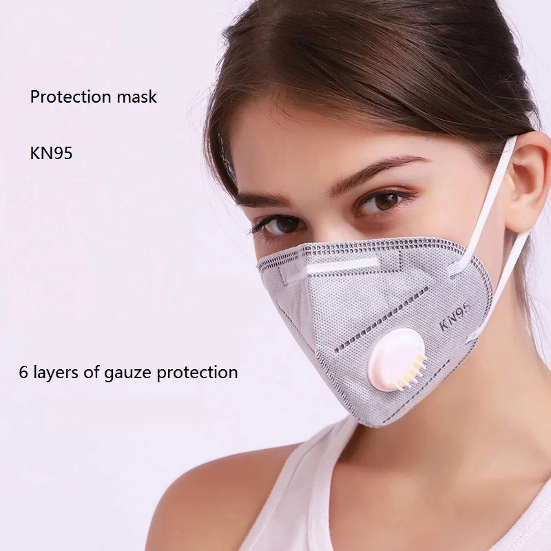 

Reusable KN95 Mask Valved Face Mask Mascherine Respirator Face Protection Face Anti-dust Lot Dust Filter Pape Men Unisex Women