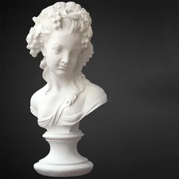 

NORDIC STYLE RESIN GIRL PLASTER FIGURE DECORATION HOME CHARACTER SCULPTURE ORNAMENTS OFFICE PORTRAIT STATUE FURNISHING CRAFTS