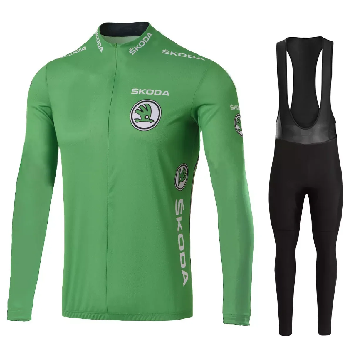 

France Tour Autumn Long Sleeve Cycling Jersey Set Bib Pants Ropa Ciclismo Bicycle Clothing MTB Bike Jersey Uniform Men's Clothes