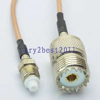 

DHL/EMS 20 Sets RG316 FME jack pin to UHF SO239 jack pin Straight RF Jumper pigtail Cable 6inch -C1