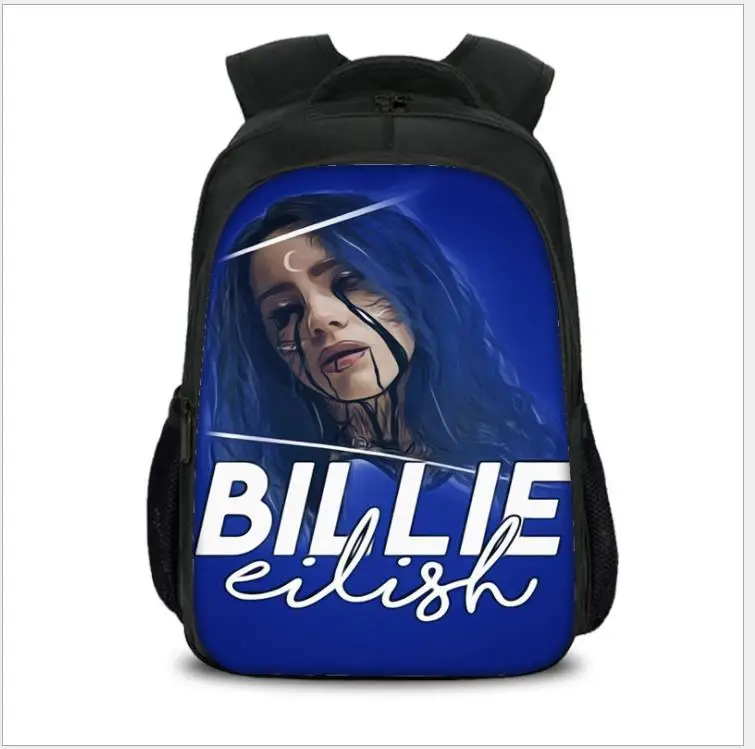 Billie Eilish рюкзак для школы 16 дюймов Детские рюкзаки Детский рюкзак для девочек и мальчиков Mochila Escolar