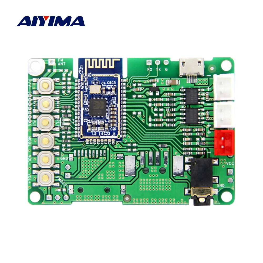 AIYIMA Bluetooth 5 0 усилитель мощности 2x3 Вт стерео TWS аудио модуль AUX для динамика