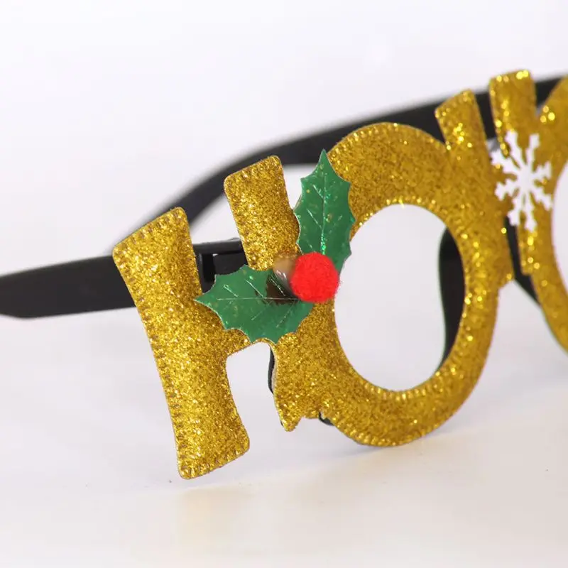 Рождественская оправа для очков для взрослых и детей, милые Мультяшные рога для рождественской елки, Блестящие Блестки, Costume eyeglasses, подарки для праздников и вечеринок