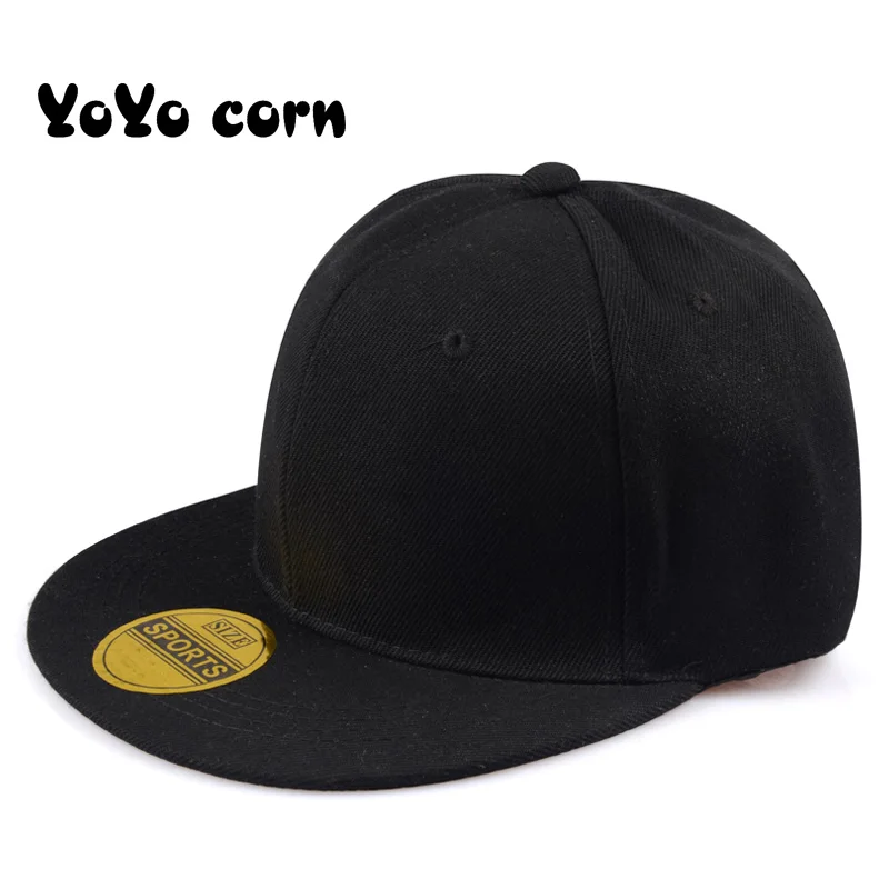 YoyocornFlat-шляпы с полями для мужчин и женщин легкая доска Кепка для уличных танцев бейсбольная плоская кепка весенняя и осенняя уличная шляпа для отдыха - Color: black