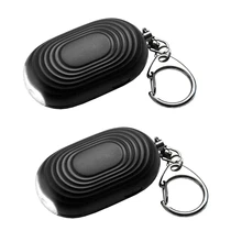 2 porte clés d'alarme de Protection personnelle, dispositif à sirène sonore forte de 130 DB avec lampe de poche pour augmenter la sécurité