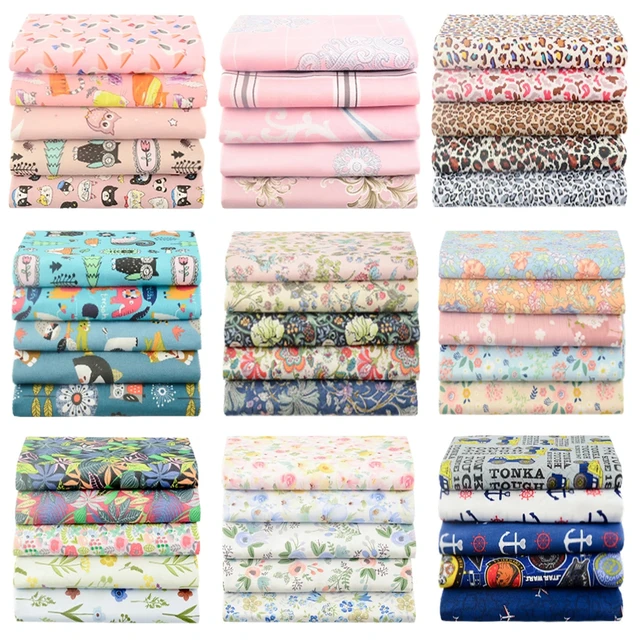 5pcs Japanese Floral Printed Cotton Fabric Squares for Quilting Crafting  Sewing DIY Craft Fabric Projects 20 x 25cm - AliExpress