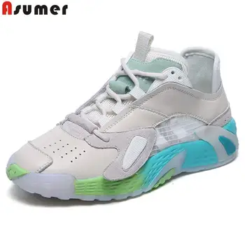 

ASUMER 2020 New arrival genuine leather sneakers women casual shoes casual ladies womens sneakers Vulcanized shoes female