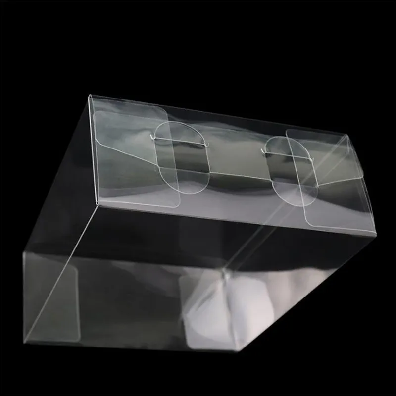 50pcs 유니버설 PVC 투명 상자 플라스틱 선물 쥬얼리 장난감 포장 상자 지우기 디스플레이 패키지 용품