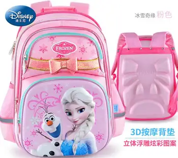 

Genuine Disney Frozen Sofia Elsa olaf 3D Backpack Girls Shcool Bag Kids Children Lovely Knapsack Baby Bags Gift For Girl