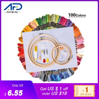 

50/100 Colors Mixed Cross Stitch Cotton Sewing Skeins Pen Needle Set Thread Embroidery Floss DIY Craft Sewing Accessories Tools