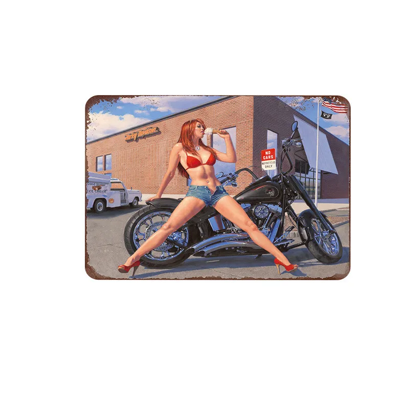 7 Pin Up девушка плакат сексуальная леди Винтаж металлические жестяные вывески бар паб кафе-гараж домашний Декор стены Голливуд стены Искусство Живопись ZSS8 - Цвет: 7