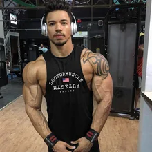 Muscle Dr. Летний Стиль жилет мужской спортивный фитнес топ для бега тренировочный Быстросохнущий жилет