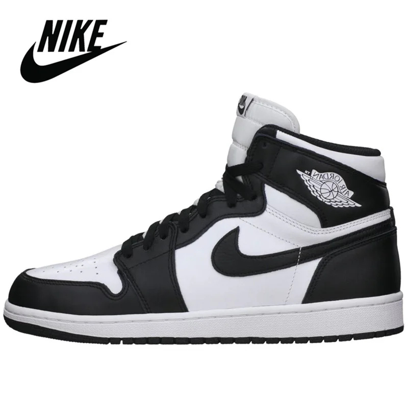 Ретро Nike Air Jordan 1 черные высокие ОГ суда Для Мужчин's баскетбольные кроссовки