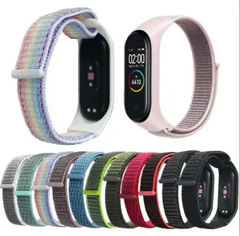 

100pcs Nylon loop replaceable Bracelet for Xiaomi Mi band 3 Sports Wristband Breathable Strap for Xiaomi Miband 4 smart watch